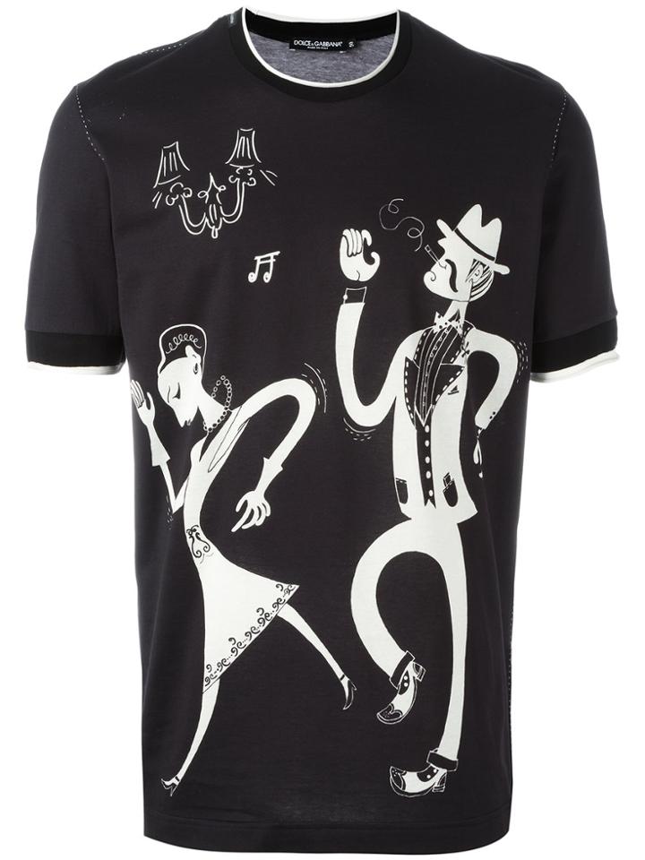 Dolce & Gabbana Jazz Club Print T-shirt - Black