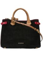 Burberry Runway Contrast Side Tote Bag, Women's, Black