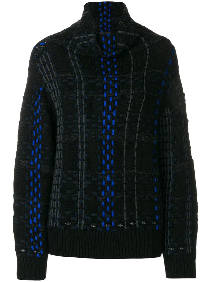 Rag & Bone Weave Pattern Jumper - Black