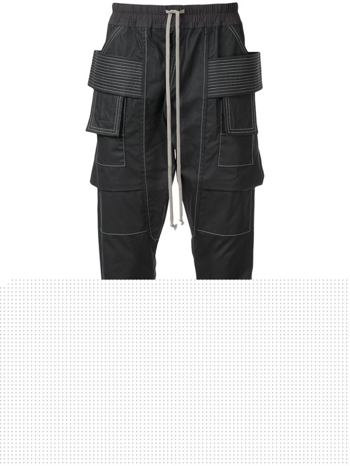 Sacai Embroidered Belt Drop-crotch Trousers - Black