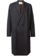 Kolor Double Breasted Coat, Men's, Size: 3, Grey, Cupro/wool