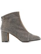 Jean-michel Cazabat Block Heel Ankle Boots - Silver