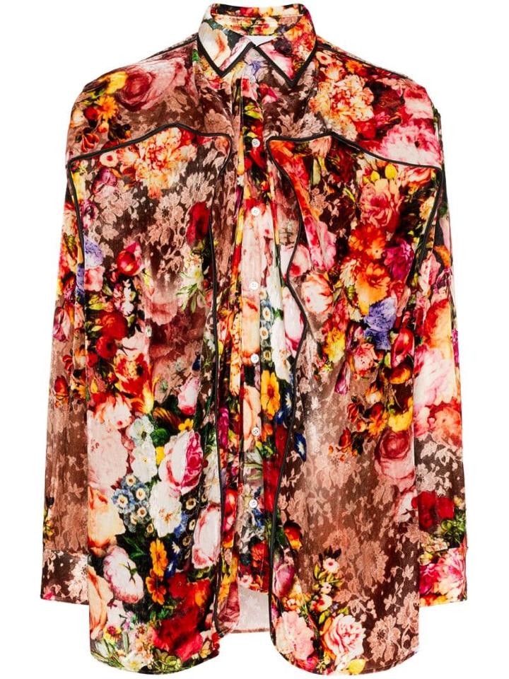 Y/project Floral Print Gathered Shirt - Printed Floral
