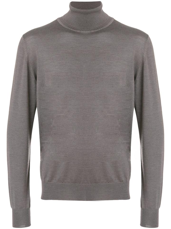 Brioni Roll Neck Sweater - Grey