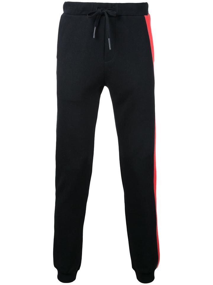Iceberg Contrast Track Pants, Men's, Size: Small, Black, Cotton