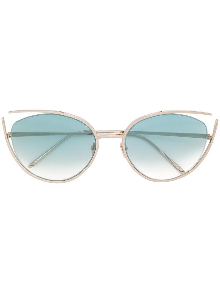 Linda Farrow Fontaine Sunglasses - Metallic