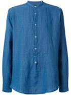 The Gigi Mandarin Collar Shirt - Blue