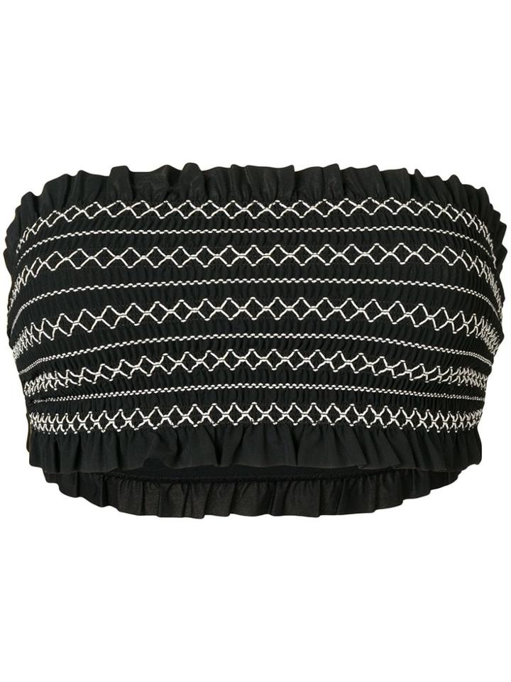 Tory Burch Strapless Bikini Top - Black