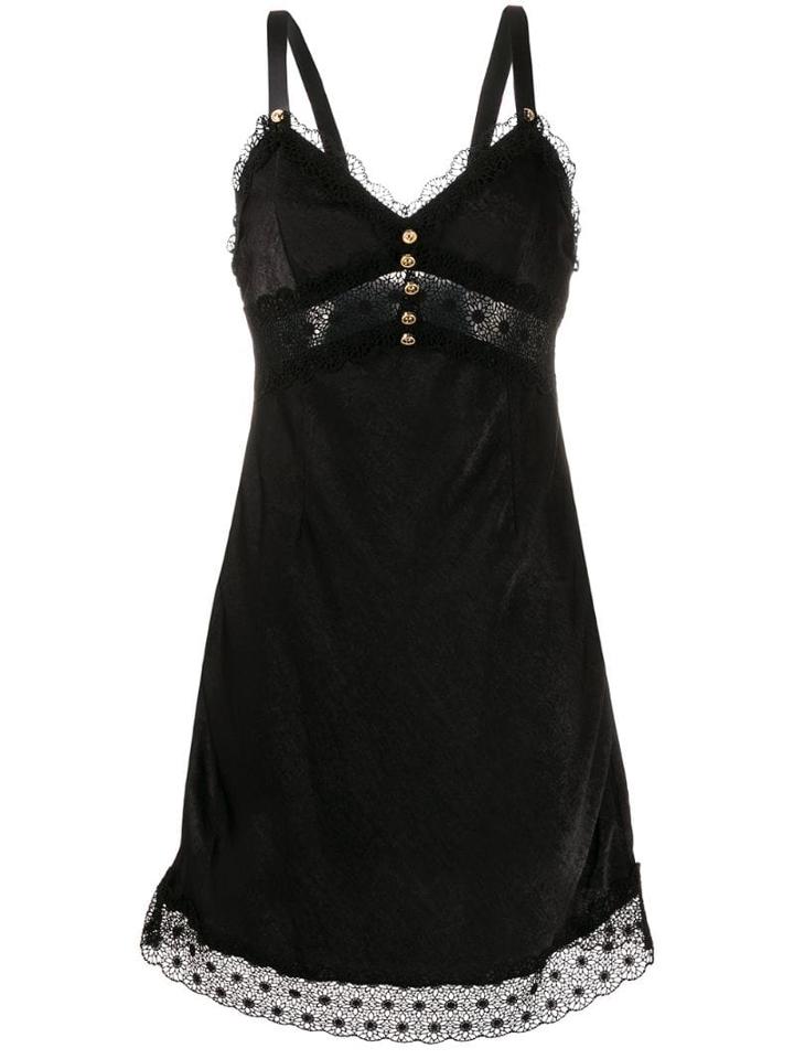 Versace Jeans Couture Lace-detail Dress - Black