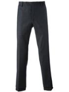 Al Duca D'aosta 1902 Classic Tailored Trousers, Men's, Size: 56, Grey, Cotton/spandex/elastane