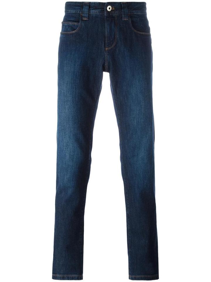 Loro Piana Slim Fit Jeans, Men's, Size: 36, Blue, Cotton/spandex/elastane