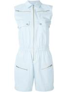 Carolinaritz Pinstriped Zip Up Playsuit