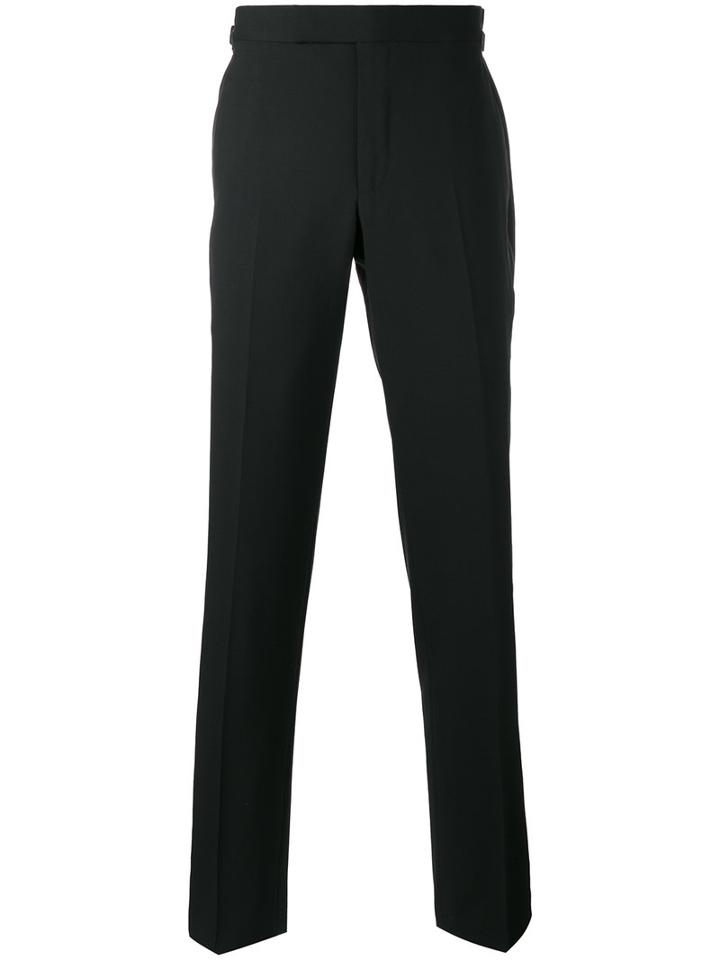 Tom Ford Side Stripe Tailored Trousers, Men's, Size: 48, Black, Wool/cupro