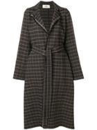 Ports 1961 Plaid Belted Coat - Blue