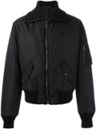Dolce & Gabbana Embroidered Crown Bomber Jacket, Men's, Size: 52, Black, Polyamide/polyester