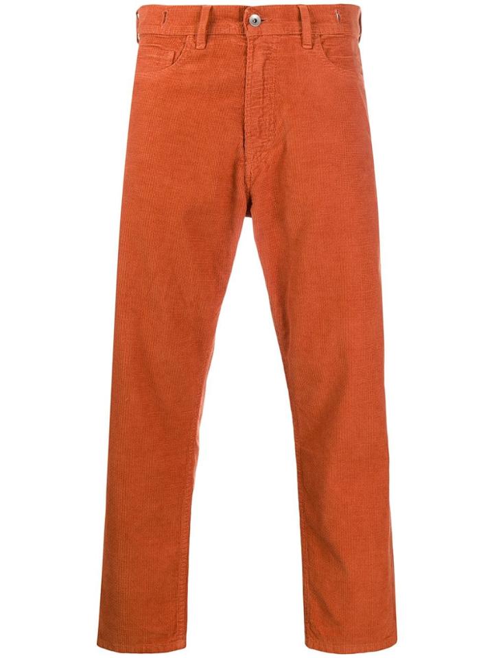 Ymc Tearaway Cropped Jeans - Orange