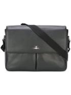 Vivienne Westwood Flap Shoulder Bag, Men's, Black, Leather