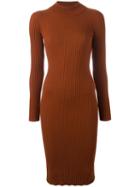 Vivetta Turtleneck Fitted Dress, Women's, Size: 40, Brown, Acrylic/polyester/virgin Wool