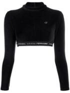 Chiara Ferragni Logo Band Cropped Sweatshirt - Black