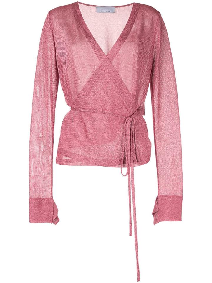 Kacey Devlin Formation Metallic Blouse - Pink