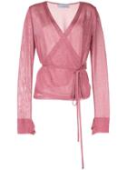 Kacey Devlin Formation Metallic Blouse - Pink