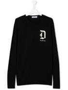 Dondup Kids Teen Flocked Logo Sweater - Black