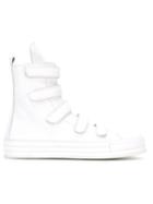 Ann Demeulemeester Velcro Hi-top Sneakers, Men's, Size: 41, White, Leather/rubber