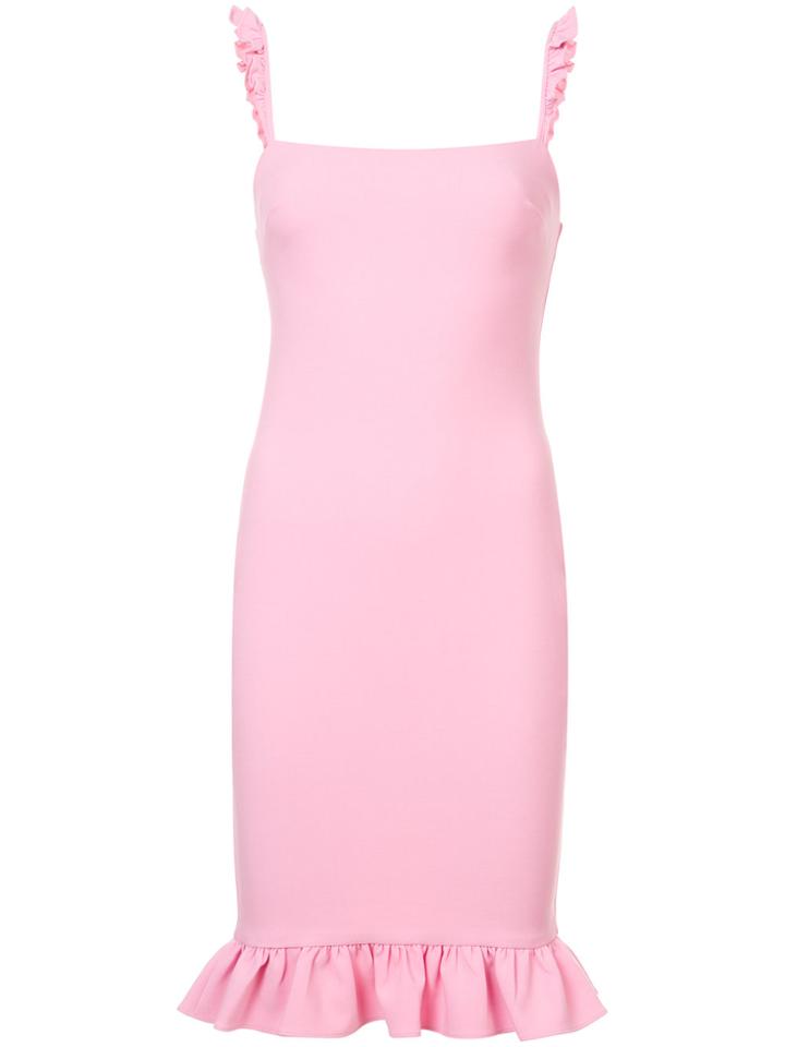 Likely Fitted Ruffle Hem Dress - Pink & Purple