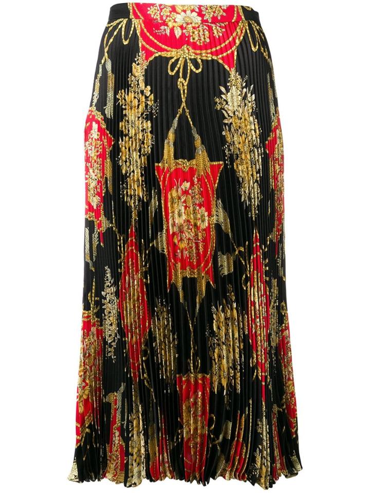 Gucci Floral Baroque Midi Skirt - Black