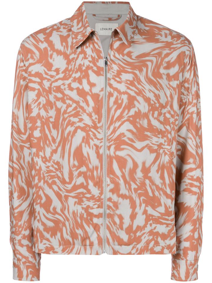 Lemaire Printed Zipped Jacket - Yellow & Orange