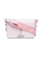 Off-white Pink Binder Clip Mini Leather Shoulder Bag - Nude & Neutrals