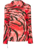 Kru Animal Print Thermal Top - Red