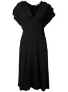 Reinaldo Lourenço Vestido Midi Detalhe Transpassado - Black