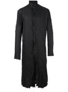 A New Cross Long Frayed Edge Jacket, Men's, Size: Medium, Black, Linen/flax