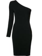 Elizabeth And James Single Sleeve Dress, Women's, Size: Medium, Black, Viscose/nylon/spandex/elastane