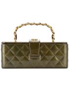 Chanel Vintage Quilted Chain Hand Bag - Green