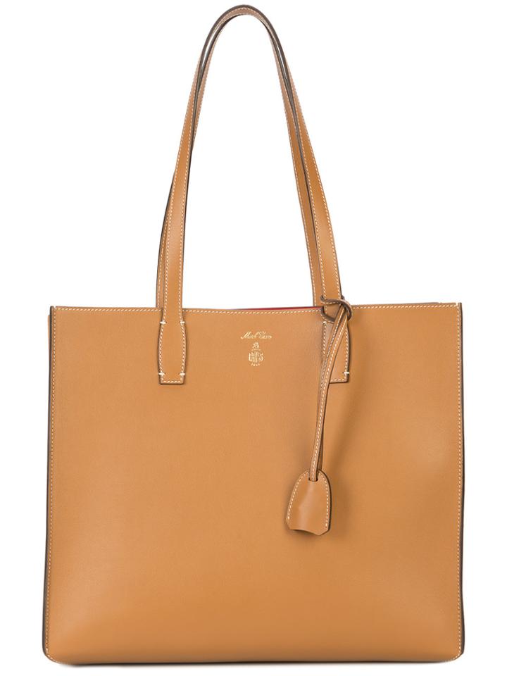 Mark Cross Structured Tote Bag - Brown