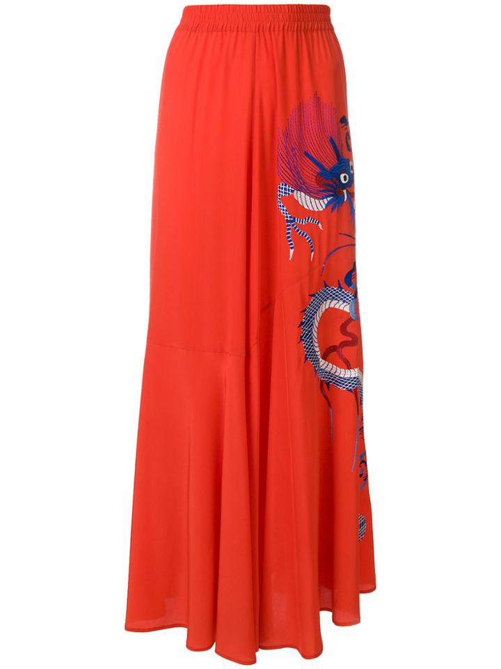P.a.r.o.s.h. Embroidered Flared Skirt