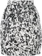 Mcq Alexander Mcqueen Cow Print Skirt, Women's, Size: 44, Grey, Polyester/acetate/cupro