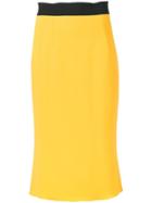 Dolce & Gabbana Fitted Pencil Skirt - Yellow