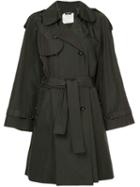 Chanel Pre-owned Belted Midi Trench Coat - Black
