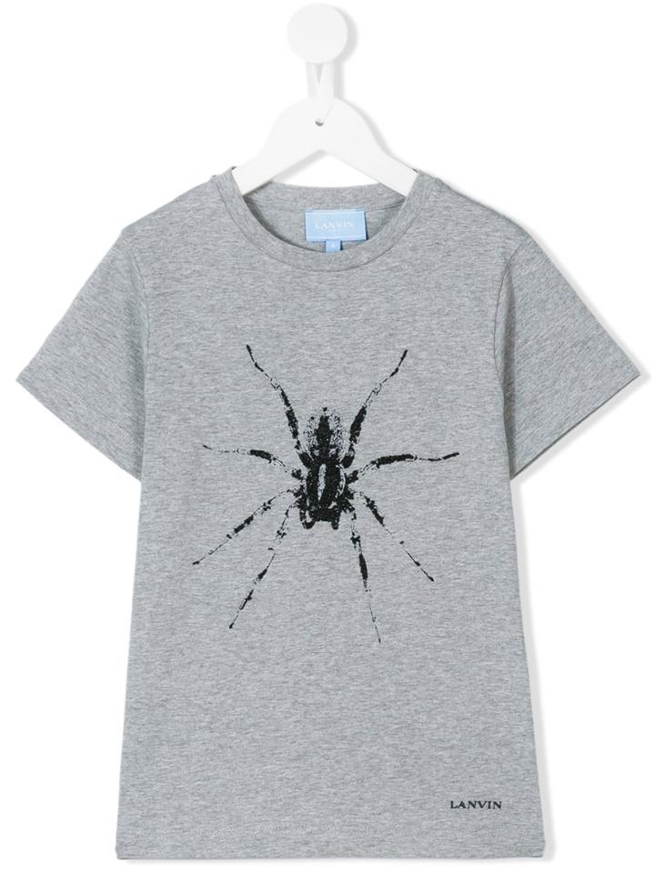 Lanvin Petite - Spider Print T-shirt - Kids - Cotton - 12 Yrs, Grey