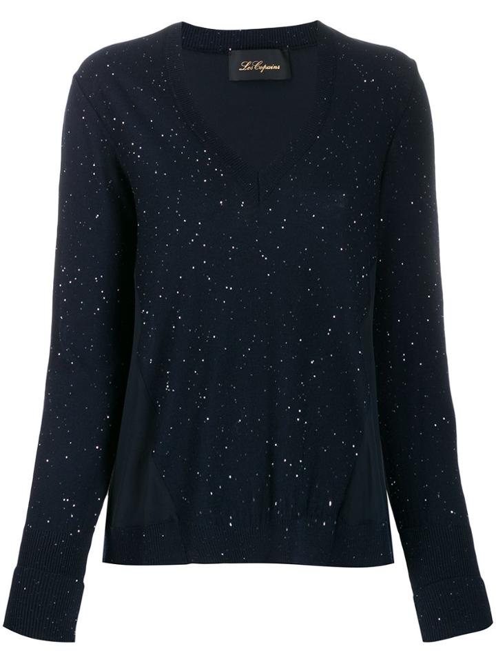 Les Copains Sequin Knit Jumper - Blue