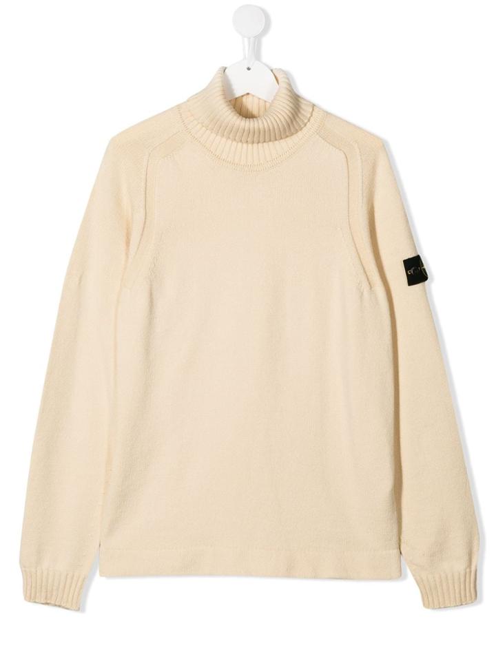 Stone Island Junior Teen Roll-neck Jumper - Neutrals