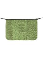 Zambesi Crocodile Effect Zipped Purse - Green