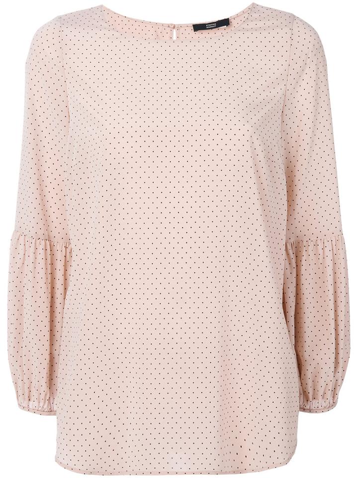 Steffen Schraut - Polka Dot Blouse - Women - Silk/spandex/elastane - 34, Pink/purple, Silk/spandex/elastane
