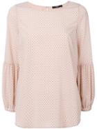 Steffen Schraut - Polka Dot Blouse - Women - Silk/spandex/elastane - 34, Pink/purple, Silk/spandex/elastane