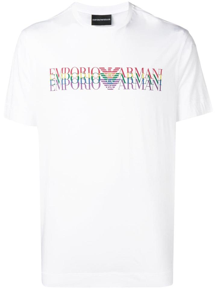 Emporio Armani Overlap Logo T-shirt - White