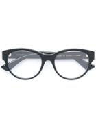 Gucci Eyewear Gg Oval Frame Glasses - Black
