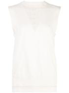 Adam Lippes Crewneck Sleeveless Top - White